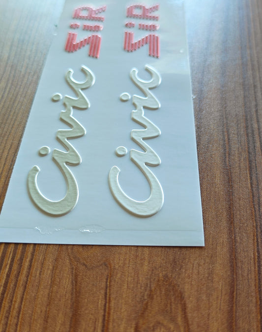 Honda Civic EG Compatible Rear Emblem Reproduction | Raised UV Printed Badge Sticker